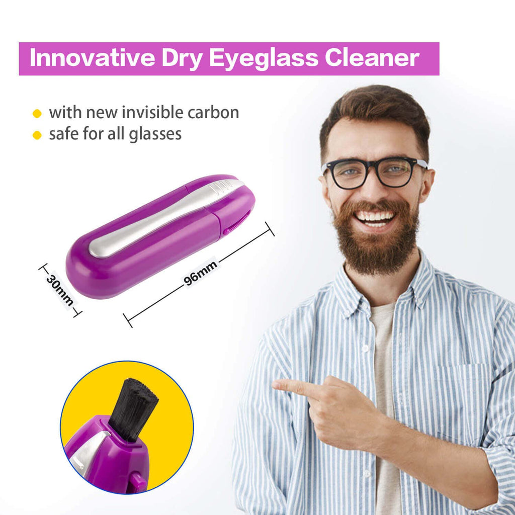 3Pcs Eyeglass Cleaner Kit, Portable Glasses Cleaning Kit for Eyeglasses and Sunglasses, Travel Lens Cleaner Set for Glasses