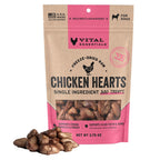 Vital Essentials Freeze Dried Raw Chicken Hearts Dog Treats, 3.75 oz Bag