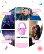 PROHEAR 032 Kids Ear Protection - Noise Cancelling Headphones Ear Muffs for Autism, Toddlers, Children - Pink