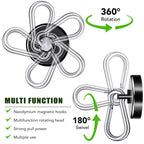 E BAVITE Carabiner Magnetic Hooks, 110LBS Strong Black Magnetic Hooks Heavy Duty with Swivel Carabiner Hook, Great for Hanging for Cruise, Garage, Kitchen, Refrigerator, Locker (12-Pack)