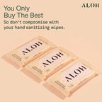 ALŌH Sweet Orange Bergamot + Aloe Hand Sanitizer Wipes, Travel Size