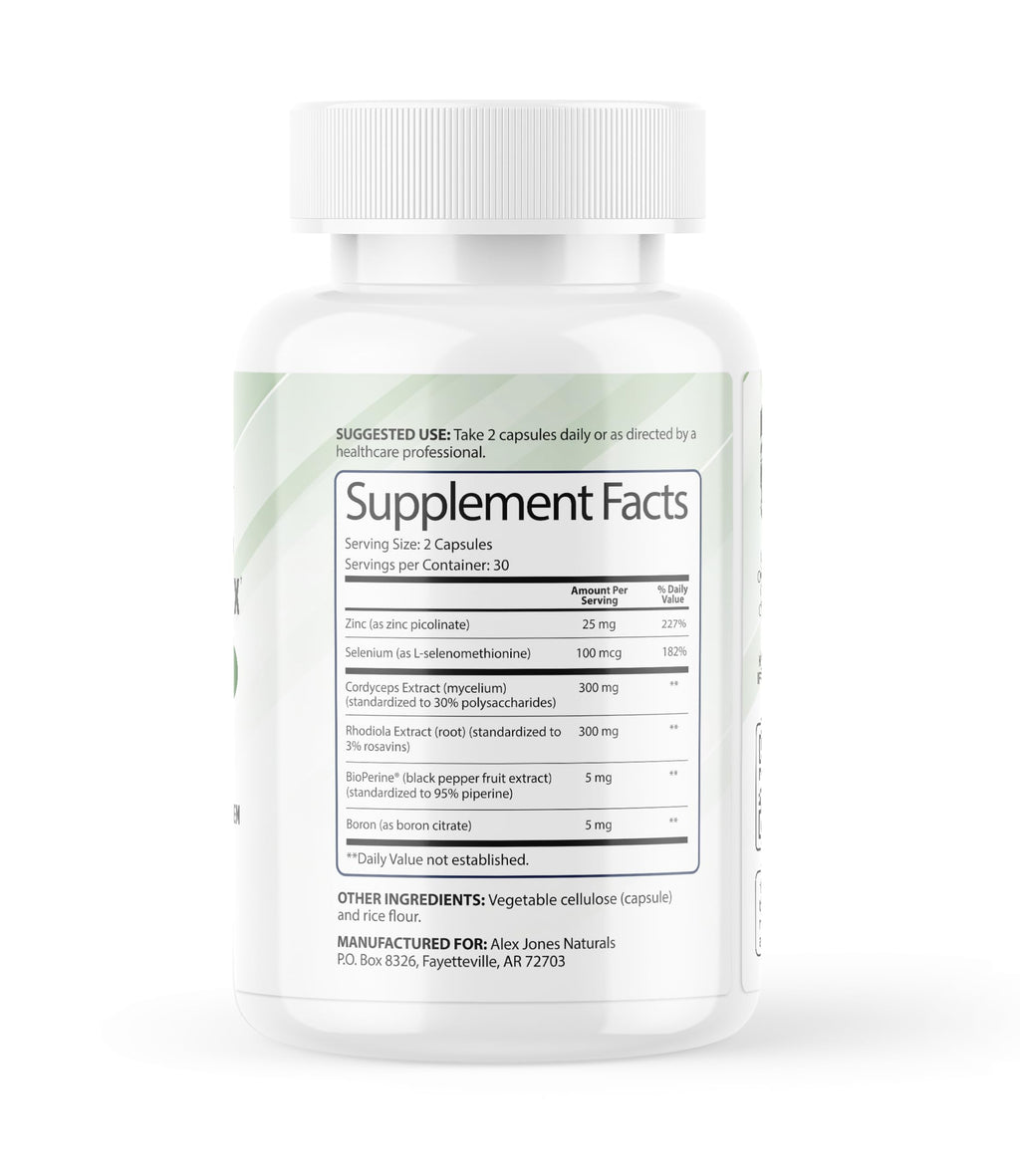 Adaptogenic Mushrooms with Cordyceps & Rhodiola – Daily Blend with Zinc, Selenium & Boron –Vegan Mushroom Capsules Supplement for Active Lifestyles – No Fillers or Additives – 60 Count