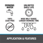Oatey 29024 Safe Flo 0.117-Inch ga. Bulk, Silver, 1/2 lb.