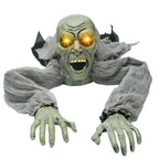 JOYIN Zombie Halloween Decoration Outdoor Groundbreaker Scary Halloween Graveyard Decor with Sound and Flashing Eyes for Yard Garden, Outside Lawn Haunted House Prop