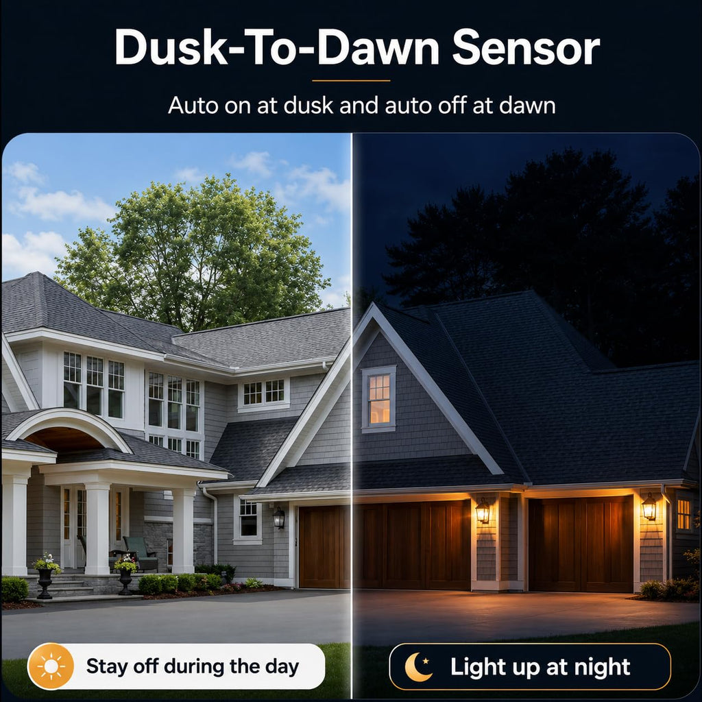 Vicstone Upgraded E26 Dusk to Dawn Flame Light Bulbs for Halloween, 4 Modes