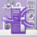 CLEVAST Moisture Absorbers Packets - 15.2 OZ, 6 Pack Large Dehumidifier Bags for Closet, Hanging Humidity Absorber in Wardrobes, Bedrooms, Bathrooms - Lavender Scented