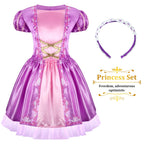 LIMIROLER 18 Pcs Princess Dress Up Clothes for Girls Role Play Gift Set