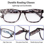 DAMIDEO 5 Pack Blue Light Blocking Oversize Reading Glasses Men Large Head Wide Frame 3.5 Readers Lightweight Eyeglasses
