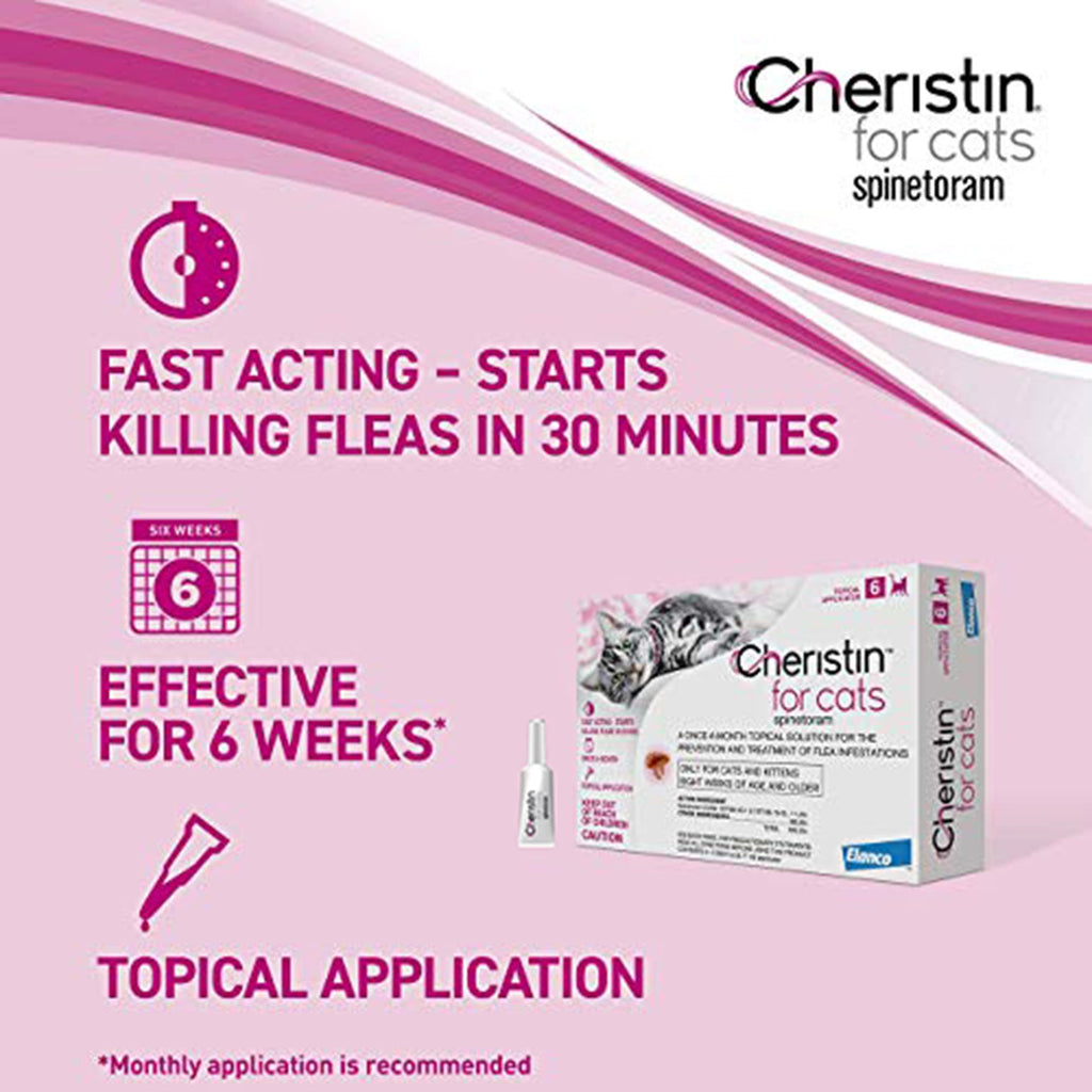 Cheristin Flea Treatment & Prevention for Cats Over 1.8 lbs, 1ct
