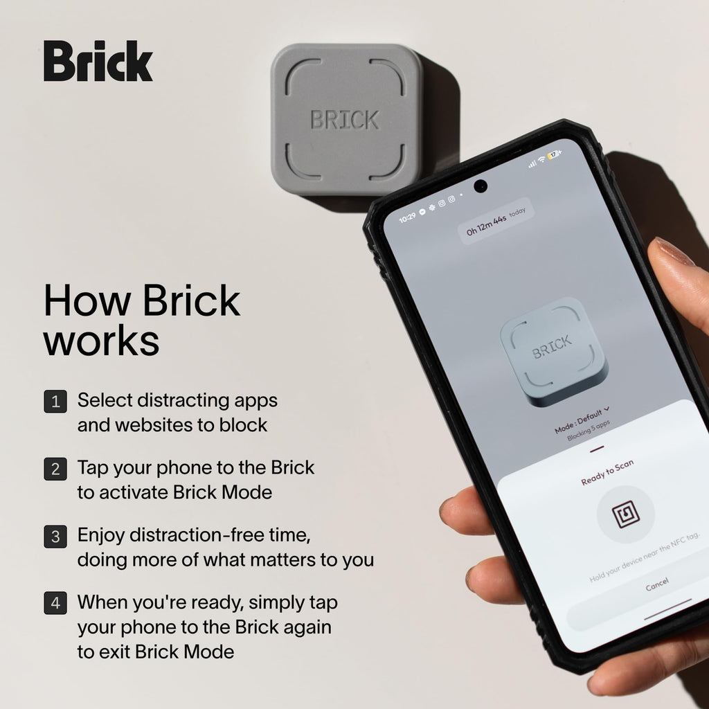 Brick Phone Distraction Blocker for iPhone & Android App & Screen Time Lock
