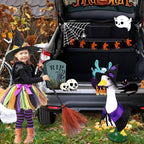 Halloween Goose Outfit Witch Porch Goose Clothes for Outdoor Lawn Decor