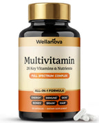 Wellanova Multivitamin for Women & Men 50 and Over– Daily 26 Key Vitamins, Minerals & Nutrients – All-in-1 Multivitamins for Women & Men – 60 Capsules