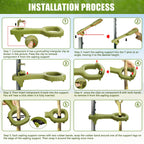 Tree Supports Young Trees, 4PC Tree Stake Stabilizer Kit for Leaning Tree