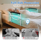 Mybow Double Bed Rail, U Bar for Medical Bedside Safety Assisting Rails, Railing Support for Elderly Adults Under Mattress Handrail, Hospital Dual Bed Rails for Seniors Twin Full Queen Adjustable Rail