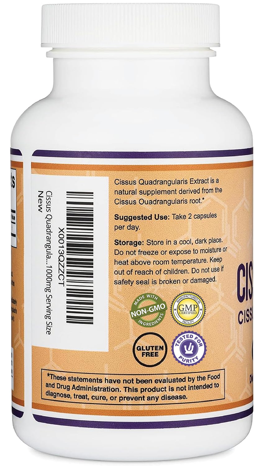 Double Wood Supplements Cissus Quadrangularis Super Extract, 150 Capsules (Non-GMO, Gluten Free) Dietary Supplement for Joint and Tendon Health, 1000mg Serving Size
