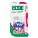 GUM Proxabrush Go-Betweens Moderate Interdental Brushes – Soft Bristle Dental Picks for Plaque Removal, Health & Braces Care, 10 Count (Pack of 4)