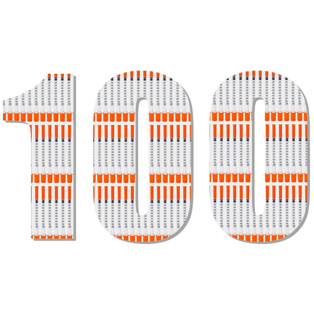 1ml Syringes with 30G 5/16" (8mm) Needle, Individual Wrapped, 100PACK (1CC 31G 5/16"-100PACK)