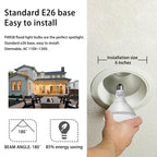 Gonhom Par38 led Flood Lights Outdoor Light Bulb,Dimmable 1800LM,20W Replace up to 200W,Outdoor Flood Light Bulbs for Backyard,Garage,Porch,Garden,2 Pack 5000K Daylight