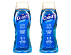 Coast All Day Shower Fresh Feel Classic Scent 2-in-1 Hair and Body Wash, Dual Action Enhanced Formula, 18 fl oz (Pack of 2)
