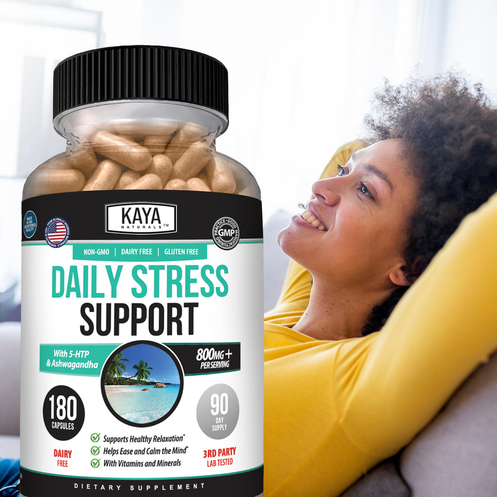 Kaya Naturals - Natural Herbal Support Vitamin Supplement are Designed to Help You find Balance and Relaxation in Your Daily Routine - Vitamin Supplement - 180 Capsules