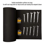 CASOMAN Professional Tool Box Liner and Drawer Liner - 16 inch(Wide) x 16 feet (Long), Non-Slip, Black