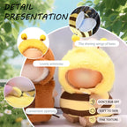 Zimomo Funny Clothes for labubu Dolls(No Doll) - Cute Bee Costume, Fits 6.7 Inch (17 cm) Park Theme Costume Accessory,Suitable for Halloween, Christmas and Birthday Gifts