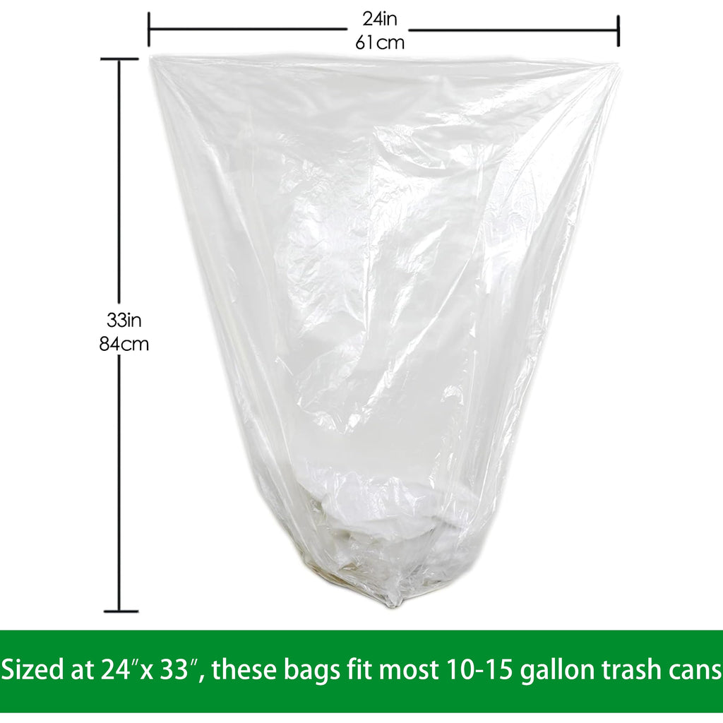 TYPLASTICS Trash Can Liners - Wholesale 1000 Count High Density Garbage Bags on Perforated Roll 10-15 Gallon 24" x 33"