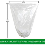 TYPLASTICS Trash Can Liners - Wholesale 1000 Count High Density Garbage Bags on Perforated Roll 10-15 Gallon 24" x 33"