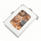 YEKTFS 24 Pack Cookie Boxes with Window, 9x6x3 Inch White Bakery Containers for Desserts, Candy, Muffins, Donuts, Chocolate Covered Strawberries & Gift Giving