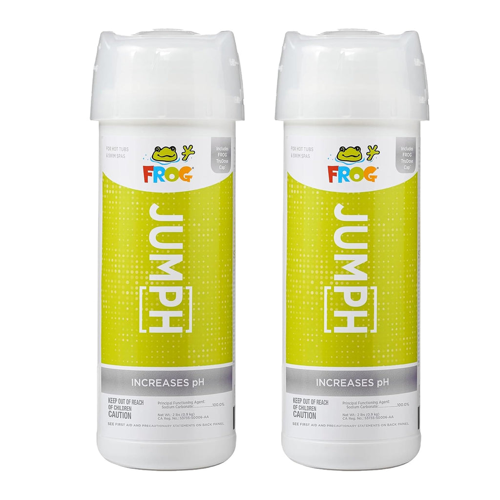FROG JumpH pH Increaser for Hot Tubs and Swim Spas - 2 lb Bottle with TruDose Measuring Cap for Easy Maintenance & Balancing - 2 Pack