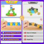 Magnetic Blocks 100PCS Kids Toys Magnetic Building Blocks Sensory Stem Boys Toys Ages 3-5 4-6 5-7 Classroom Must Haves 3 4 5 6 7 8 9 10 Year Old Boy Birthday Gifts