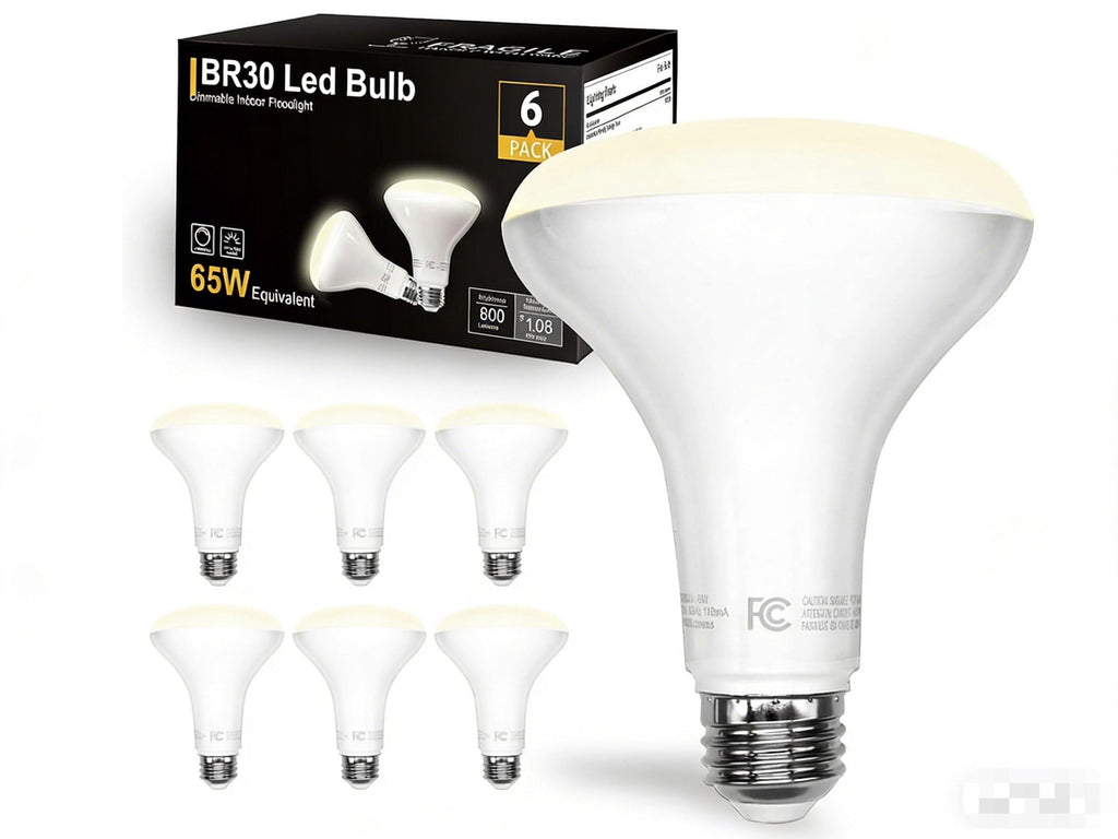 DAYBETTER BR30 LED Bulb Indoor Flood Light Bulbs, 65W Equivalent Dimmable LED Bulbs, 4000K Neutral White, 850 Lumens E26 Base, Recessed Can Bulb for Living Room Bedroom Dining Room Bathroom, 6 Pack