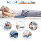 Lumbar Support Pillow for Bed Relief Back Pain: Lower Back Pillow for Sleeping - Memory Foam Waist Pillow - Back Wedge Bolster Pillow for Side, Back&Stomach Sleepers - Bed Rest Cushions for Car, Sofa