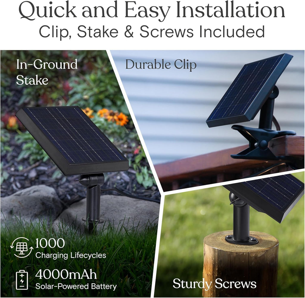 Brightech Ambience Pro Solar Powered Outdoor String Lights -27 ft Commercial Grade Waterproof Edison Patio Lights, Shatterproof LED String Lights for Outside, Porch - 12 Bulbs, 1W Soft White