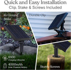 Brightech Ambience Pro Solar Powered Outdoor String Lights -27 ft Commercial Grade Waterproof Edison Patio Lights, Shatterproof LED String Lights for Outside, Porch - 12 Bulbs, 1W Soft White