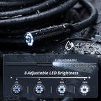 Endoscope Camera with Light, Inspection Borescope Camera with 4.3" IPS Screen, 1920P HD with 8 LED Lights, 20FT Semi-Rigid Cord Bore Scope, IP67 Waterproof Endoscope for Sewer, Tools(Orange)