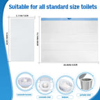 Hlinakrbcs 60 Pack Commode Liners with Absorbent Pads(Lemon Scent),Bedside Commode Liners Disposable for Portable Toilet,Adult Commode Chair Bucket & Porta Potty,Camping Toilet Bags