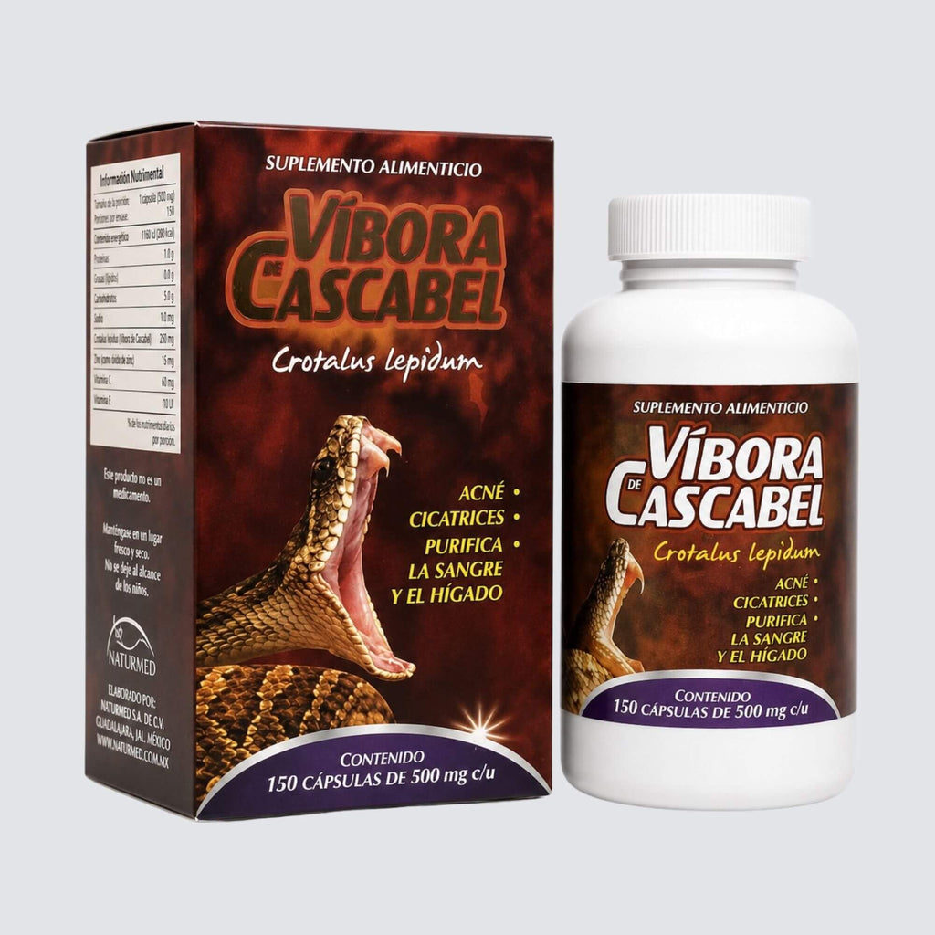 NUTRI-MED Vibora de Cascabel Capsules Skin Care Pimples & Acne 150 Caps