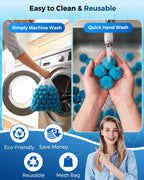 Zeinunk 2026 Upgraded Pool Filter Balls 3.1lbs with Mesh Bag, Reusable Pool Balls for Swimming Pool Pump Sand Filter Balls Media, Replace 120lbs Filter Sand for Above & In Ground Pool