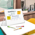 AMUSIGHT Double-Sided Magnetic White Board with Stand, 16" x 12"