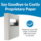 Bobrick 221 Stainless Steel Toilet Seat Cover Dispenser, 15 3/4 x 2 x 11, Satin Finish