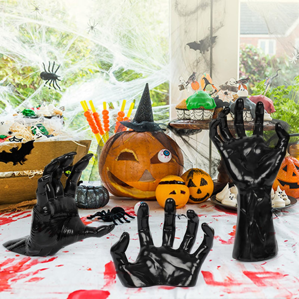 DAZONGE Halloween Decor 3Set Creepy Hands with Candles Halloween Wall Decor
