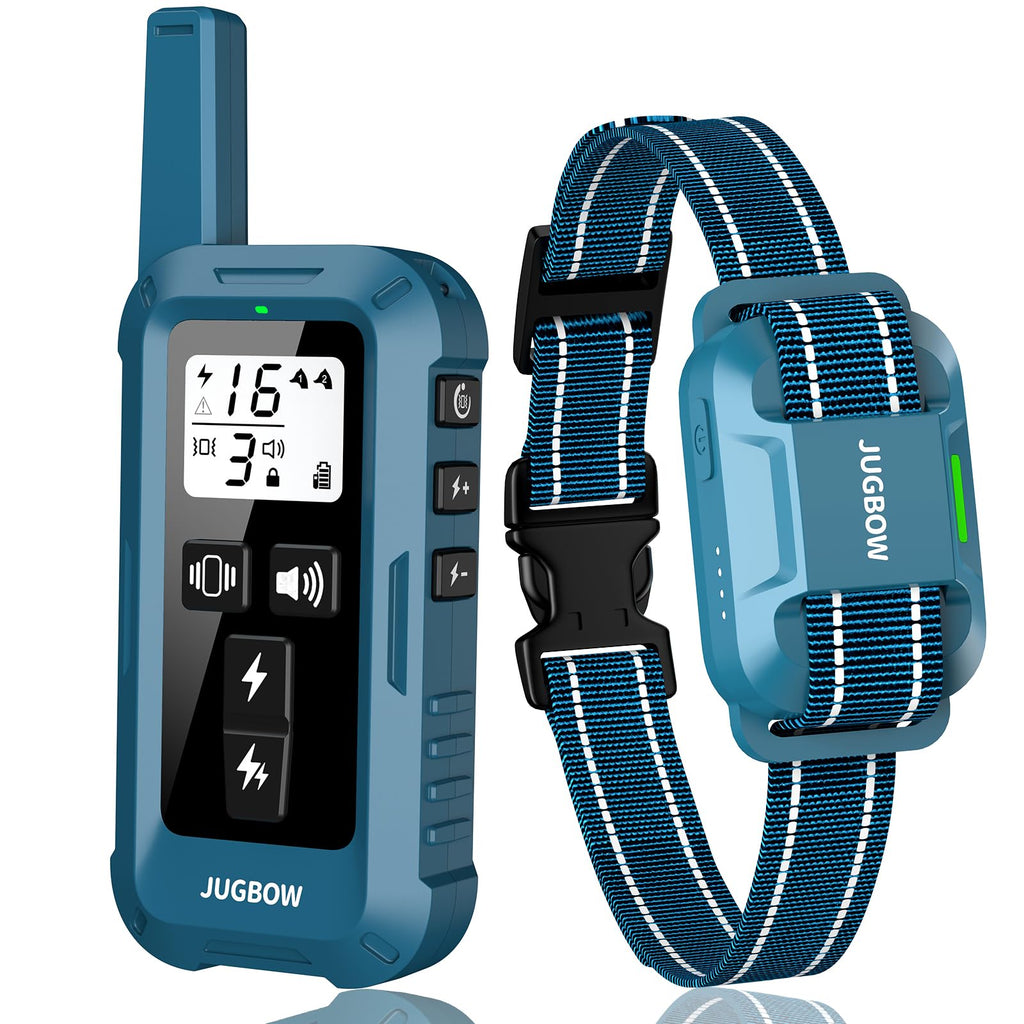 Jugbow Dog Shock Collar - 4200FT Dog Training Collars with Remote, IPX8 Waterproof E-Collar with 4 Training Modes, Security Lock, Rechargeable ShockCollar for Dogs 5-120lbs