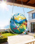 KaayeeWood Acrylic Suncatcher Puzzle, Dawn Blossom Sea-7.4 in