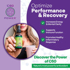 C60 Power C60 in Organic Avocado Oil - Natural Wellness & Antioxidant Support for Men & Women, 99.99% Pure Carbon Fullerenes, Promotes Energy, Mental Clarity, & Stamina - 8 fl oz Bottle