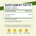 Primal Being Grassfed Beef Brain, Supports Memory, Mood, Focus, Energy, Cognitive Health - 90 Capsules, 1500mg per Serving