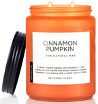 Cinnamon Pumpkin Scented Candle Fall Baking Spice Aroma for Halloween Decor
