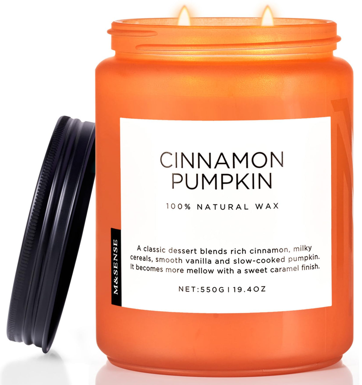 Cinnamon Pumpkin Scented Candle Fall Baking Spice Aroma for Halloween Decor