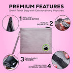 Large and Small Smell Proof Bag Combo, Smell Proof Container, Dog Tested Odor resistant Bag, Best Zipper Odor sealing Pouch Herbs, coffee & Travel Medicine Bag, Scent resistent Containers