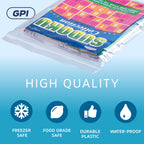 GPI - 10" x 13" Zip Bags, 500 Count, Clear Plastic Reclosable Zipper Poly Baggies, with Resealable Zip Top Lock. for Freezer, Apparel, Clothing, Food, Home & Office Supplies.